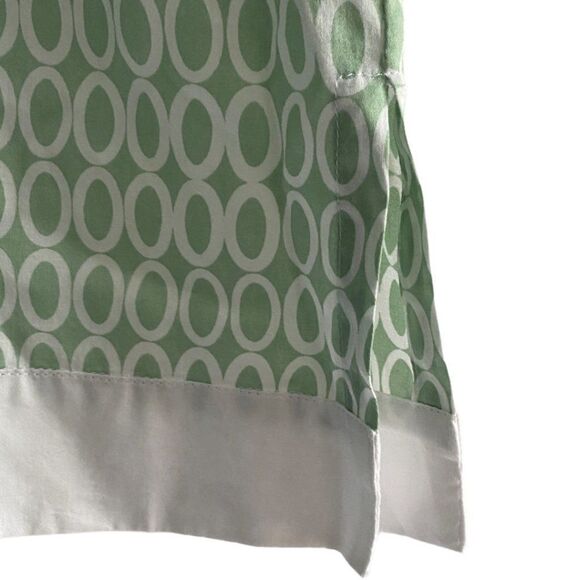 346 Brooks Brothers Women's V Neck Tunic Geometric Pattern Top Green US XS - Picture 6 of 9